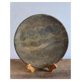 1974 pottery plate from Poland signed (?)
