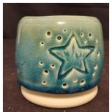 Studio pottery art candle holder