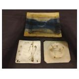Eddie Smith pottery trinket plates