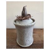 Finial lidded pot studio pottery