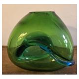 1966 Studio art glass vase signed by Joel (?),