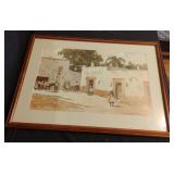 Vintage watercolor painting titled 'El Amigo' by