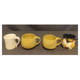 Studio art pottery mugs