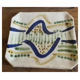 8x7 hand painted studio art pottery plate