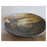 13.5x2.75 studio art pottery bowl, has chip on