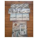 Eddie Smith spray painted wood abstract artwork 4