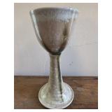 Eddie Smith Pottery ringing chalice 7.5' light