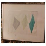 Eddie Smith framed artwork. Missing glass 21 x 24