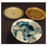 Studio art pottery plates