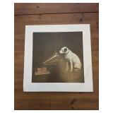 17x17 vintage print of the iconic 'His Master's