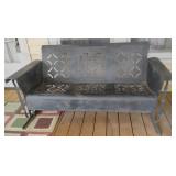Metal porch glider 64 x 32 x 28