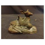 Vintage brass deer statue