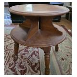 22x24 two-tier round end table vintage