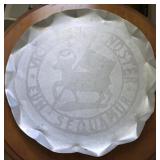 16' vintage circular tray made of aluminum with