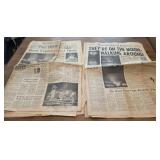 July 1969 newspapers about the moon landing