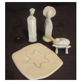 Handmade porcelain nativity scene