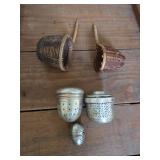 vintage, acorn-shaped aluminum tea infusers ,