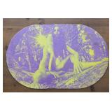 16.5x 11.5' purple and yellow artwork is titled