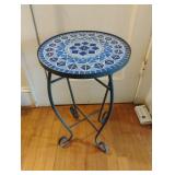 Mozaic wrought iron table 14 x 22 1/2