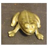 Brass frog trinket box