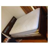 Vintage wood bed. Headboard 57 1/2 x 42 and