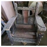 Hand carved wooden chair needs repair