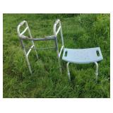 Shower chair and walker