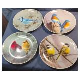 Vintage collectible plates from the "Birds of