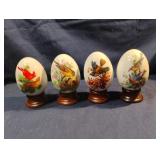 Vintage Lenox ceramic birds of the season eggs