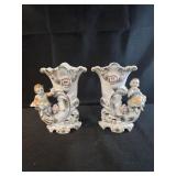 Antique Thames  Decorative Flower Vase set 6.5"