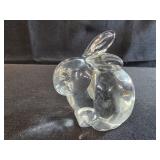 vintage Fenton clear bunny 3x3"