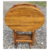 Vintage wooden TV trays
