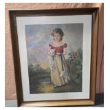 22x26 vintage framed art print titled "Chums" by