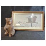 framed art print is titled "Acrobats 11x7, bear