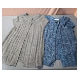 Kim Rogers size large blue marled cable-knit