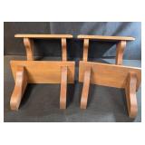 Four wooden shelves 9x4 in