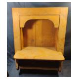 Vintage handmade wooden built-in wall niche 16 x