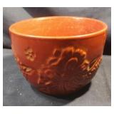 Red floral ceramic planter