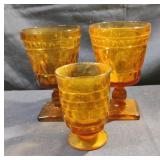 Vintage amber colored glasses