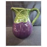 vintage Olfaire majolica ceramic pitcher shaped