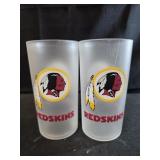 vintage Washington Redskins cups 6" plastic