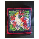 15x15 parrot throw pillow