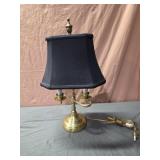 19" Vintage Baldwin Brass Double Candelabra Lamp