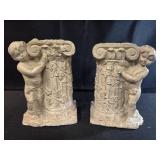 2 Roman column children decorative pieces,