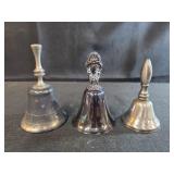 vintage silver-plated table tea bells
