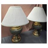 30" tall Pair of vintage-style table lamps