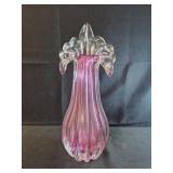 Gorgeous vase Chribska handmade art glass piece,