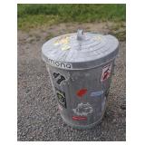 Galvanized steel trash can 3ft tall