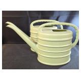 2 plastic watering cans