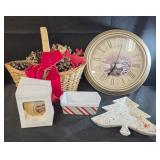 Vintage Splatter Christmas Tree Serving Tray